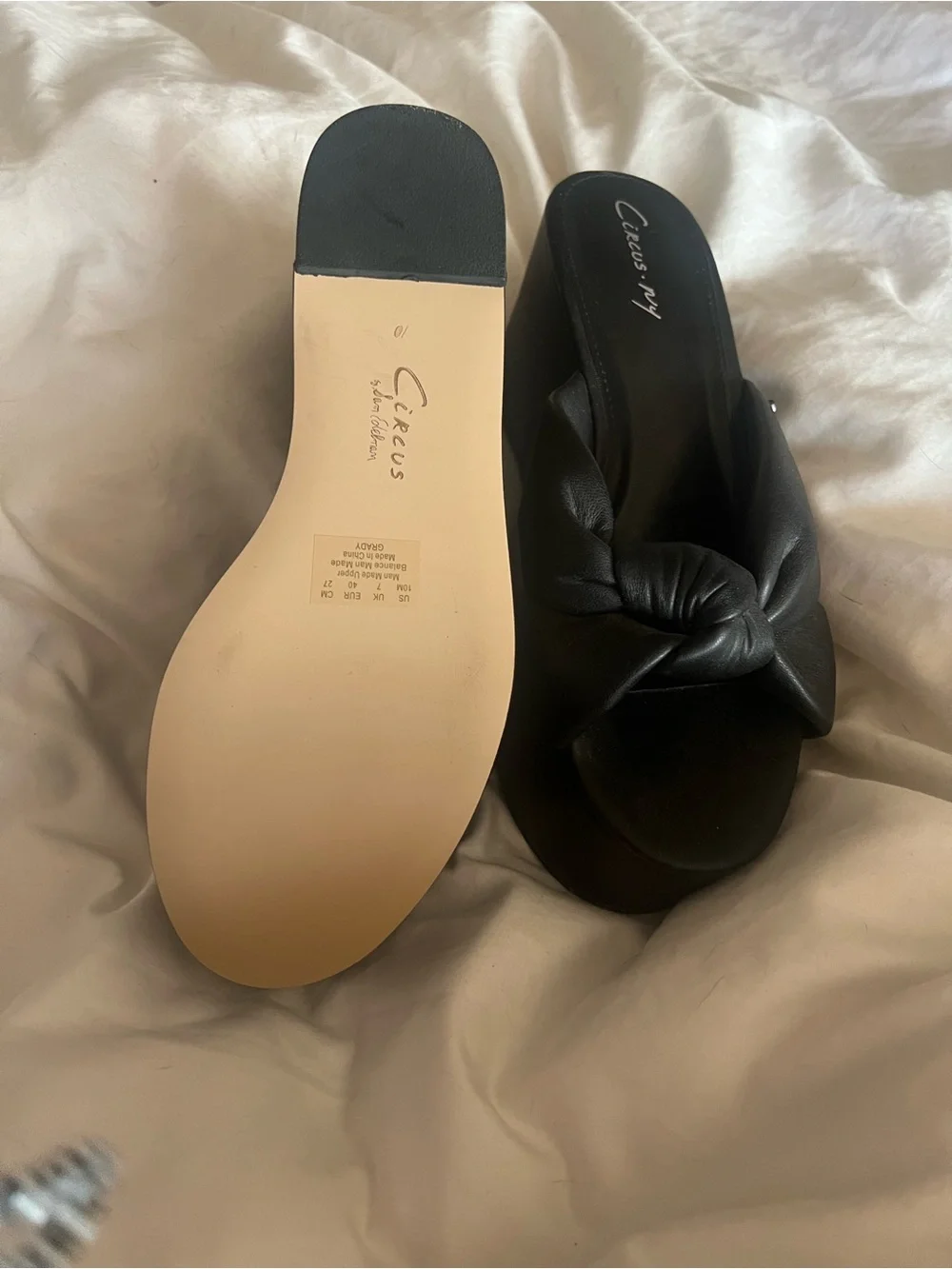 Circus NY Black Knot Platform Slide Sandals - Women